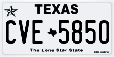 TX license plate CVE5850