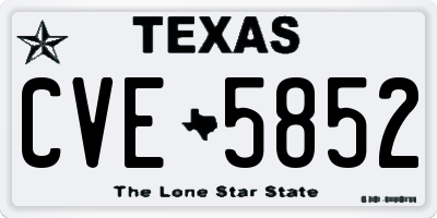 TX license plate CVE5852