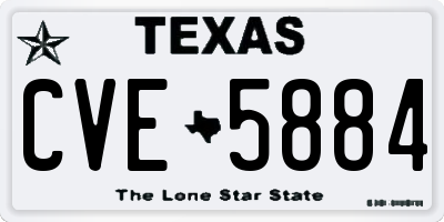 TX license plate CVE5884