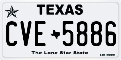 TX license plate CVE5886