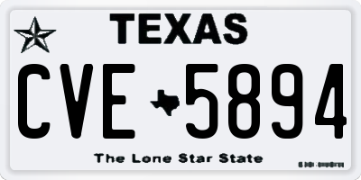 TX license plate CVE5894