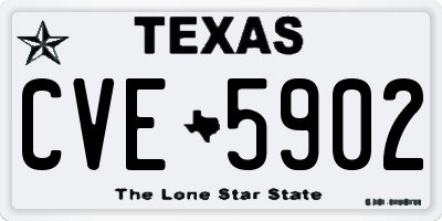 TX license plate CVE5902