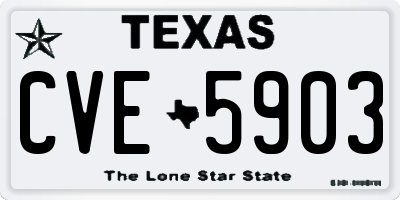 TX license plate CVE5903