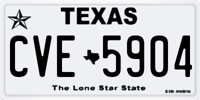 TX license plate CVE5904