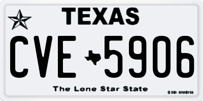 TX license plate CVE5906
