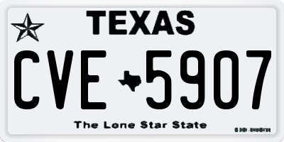 TX license plate CVE5907