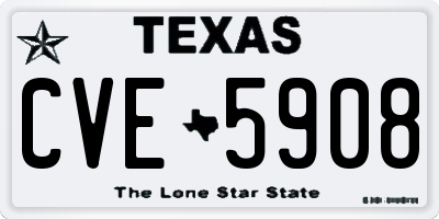 TX license plate CVE5908