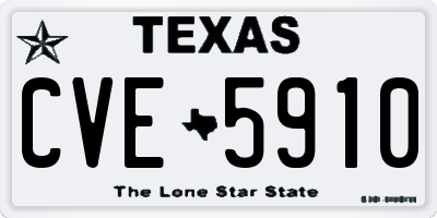 TX license plate CVE5910