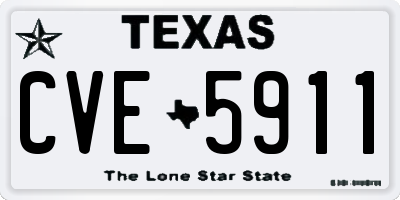TX license plate CVE5911