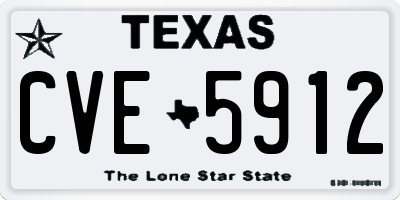 TX license plate CVE5912