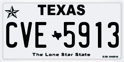 TX license plate CVE5913