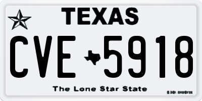 TX license plate CVE5918