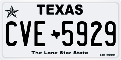 TX license plate CVE5929