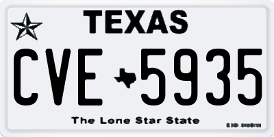 TX license plate CVE5935
