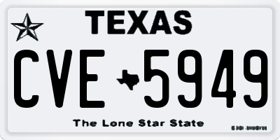 TX license plate CVE5949