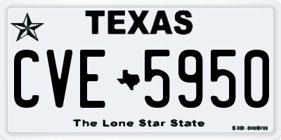 TX license plate CVE5950
