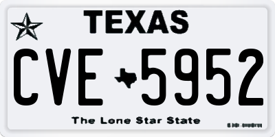 TX license plate CVE5952