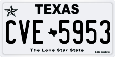 TX license plate CVE5953