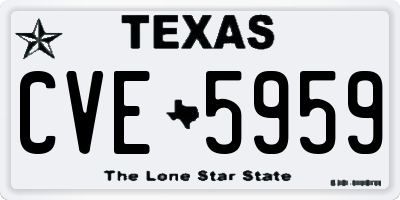 TX license plate CVE5959