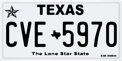 TX license plate CVE5970