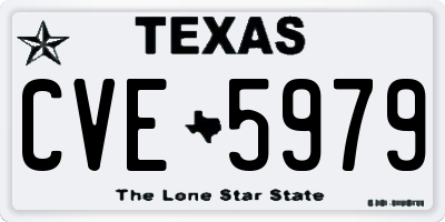 TX license plate CVE5979
