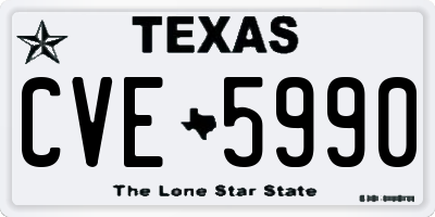 TX license plate CVE5990