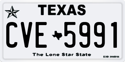 TX license plate CVE5991
