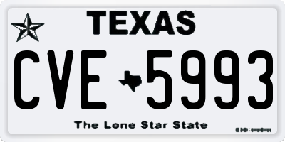 TX license plate CVE5993