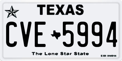 TX license plate CVE5994