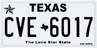 TX license plate CVE6017