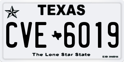 TX license plate CVE6019