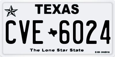 TX license plate CVE6024