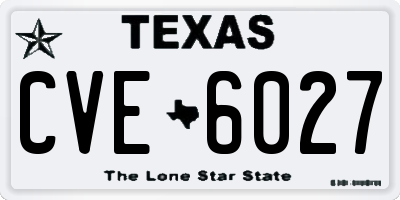 TX license plate CVE6027