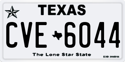 TX license plate CVE6044