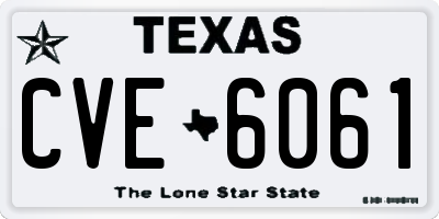 TX license plate CVE6061