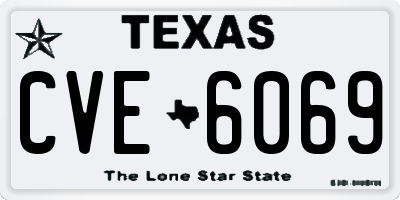 TX license plate CVE6069