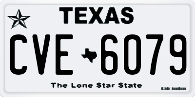 TX license plate CVE6079