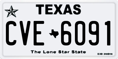 TX license plate CVE6091