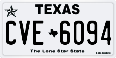 TX license plate CVE6094