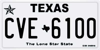 TX license plate CVE6100