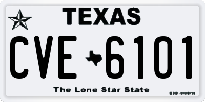 TX license plate CVE6101