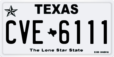 TX license plate CVE6111