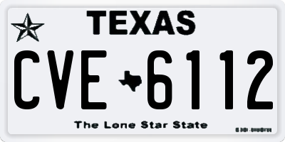 TX license plate CVE6112