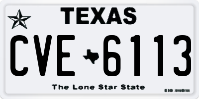 TX license plate CVE6113