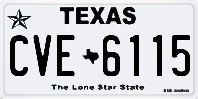 TX license plate CVE6115