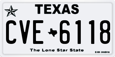 TX license plate CVE6118