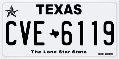 TX license plate CVE6119