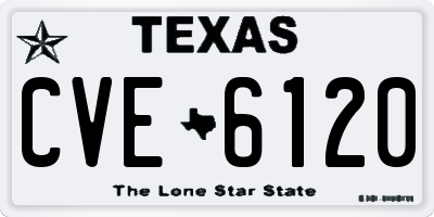 TX license plate CVE6120