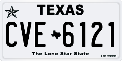 TX license plate CVE6121