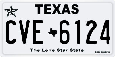 TX license plate CVE6124